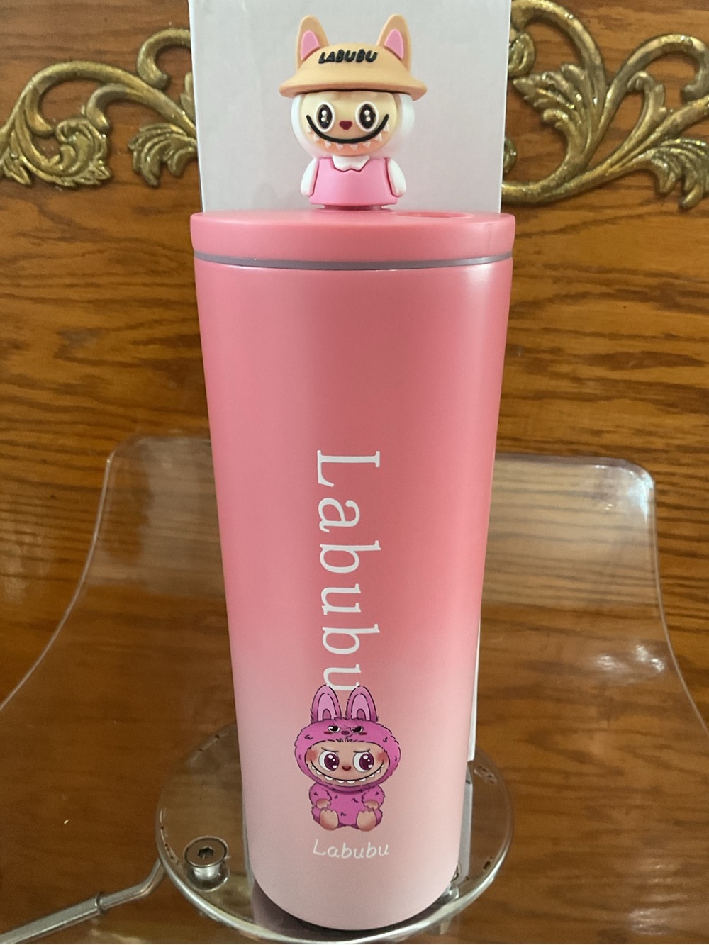 Pink Labu Insulated Travel Bottle stainless steel 24oz